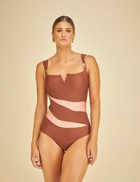 Maiô Modelador Decote Aro V Nature