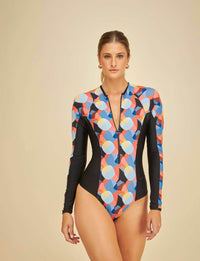 Maiô Manga Longa com Zíper Aurora | Proteção Uv50+ |