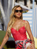 Maiô Modelador Estruturado Capri com Detalhes Ouro Sunset