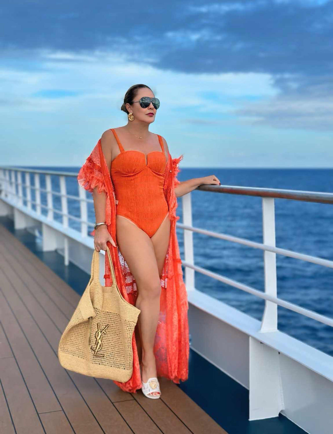 Maiô Decote em V Textura Dubai