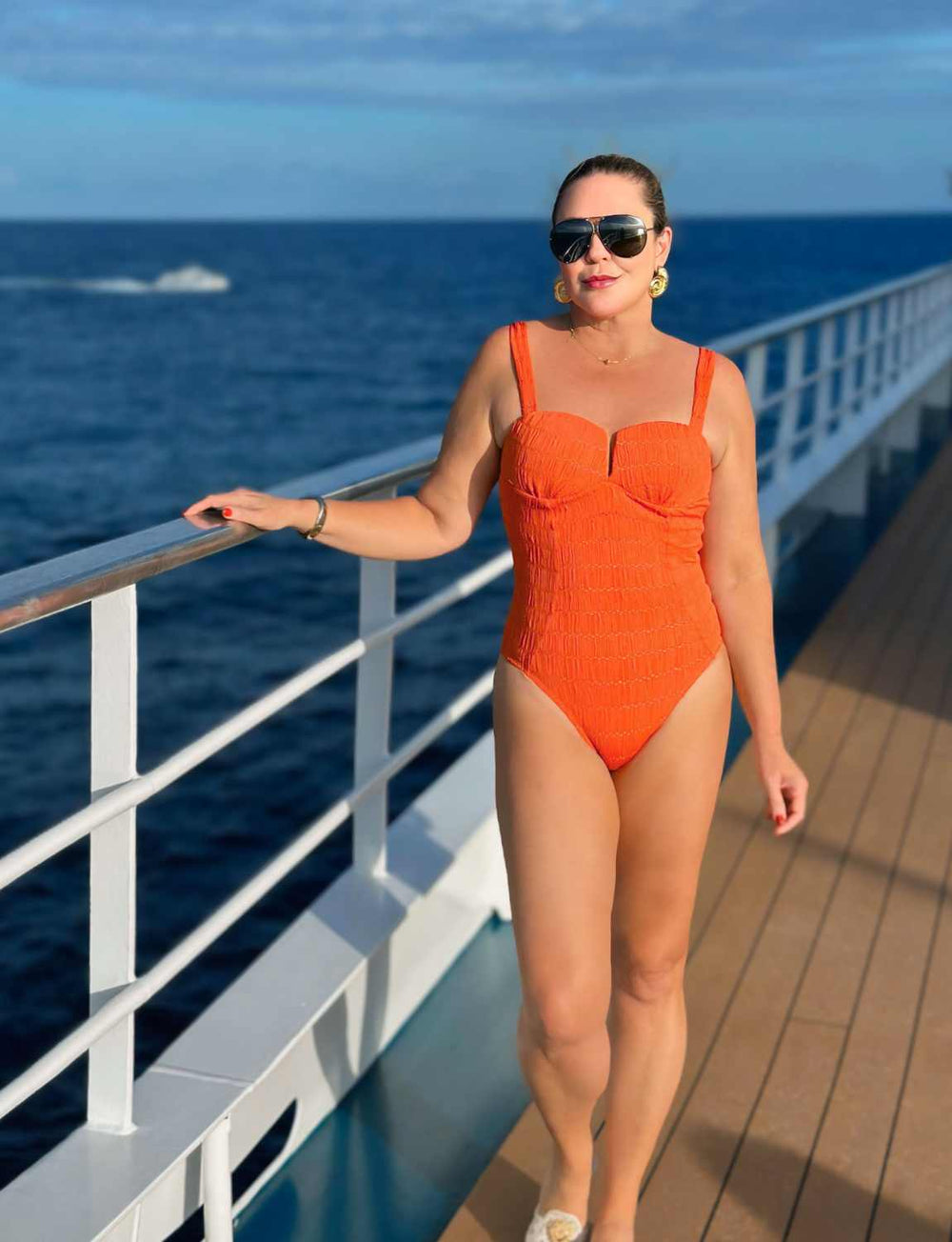 Maiô Decote em V Textura Dubai