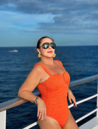 Maiô Decote em V Textura Dubai