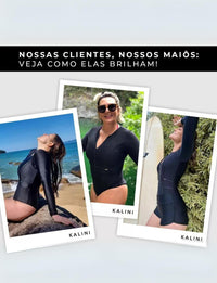 Maiô Manga Longa Proteção Solar Plus UV50+ Stylish