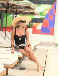 Maiô Ultra Modelador 3.0 Ouro Martelado Preto