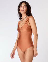 Maiô Ultra Modelador Afina Cintura Power 2.0  Conhaque