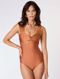 Maiô Ultra Modelador Afina Cintura Power 2.0  Conhaque