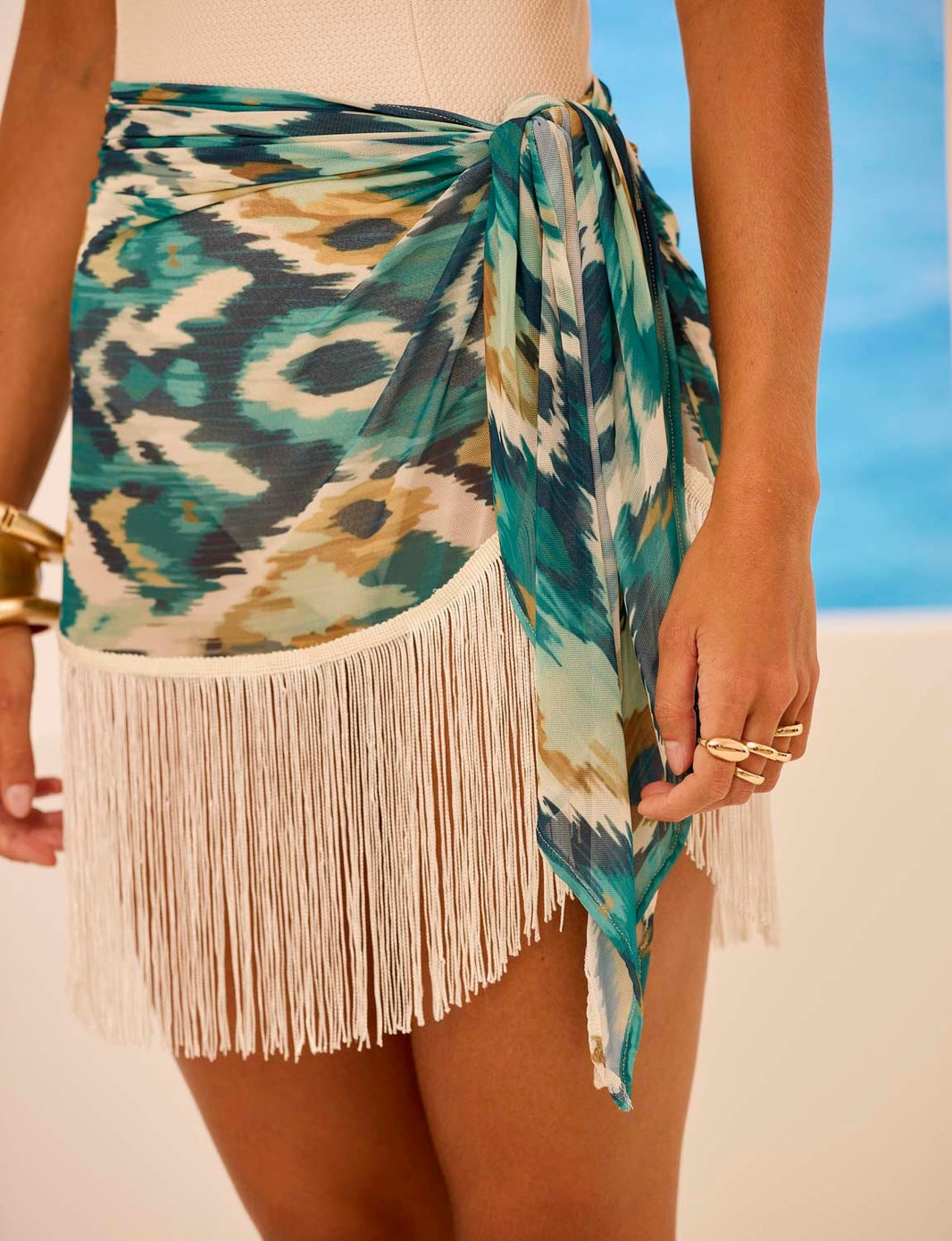 Saia Pareô Franjas Flow