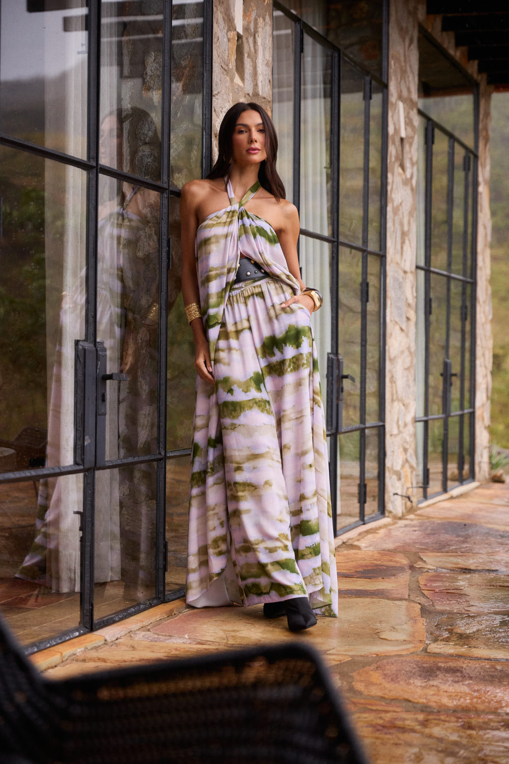 Calça Pantalona Aquarelle Kalini