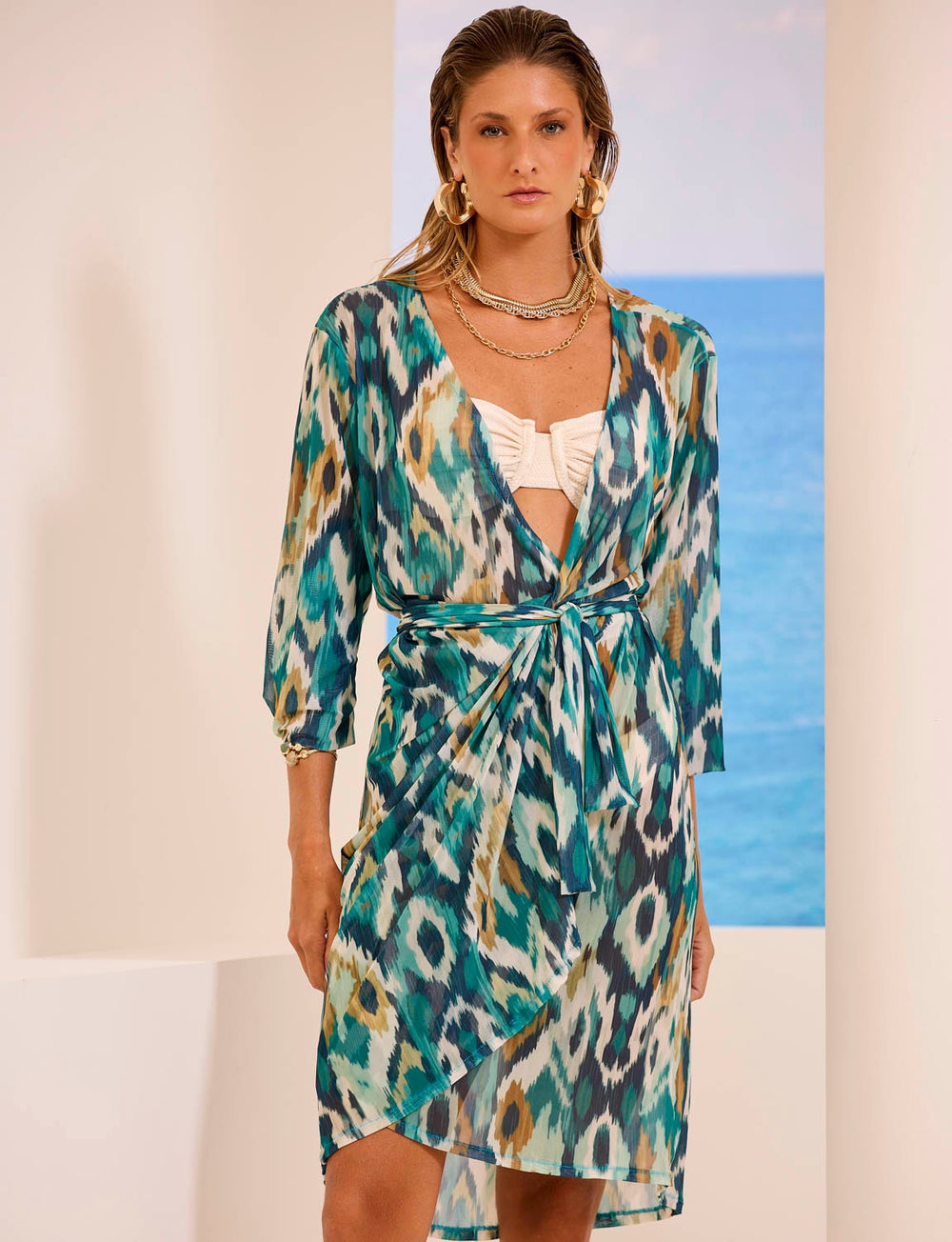 Saída Transpasse Tule Flow Kalini