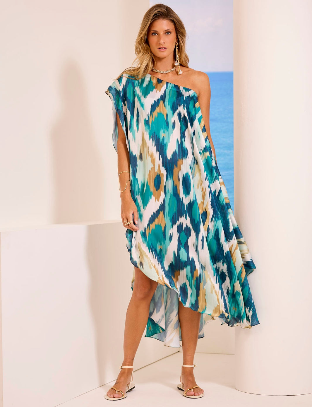 Saída Túnica Amarração  Flow 3 em 1