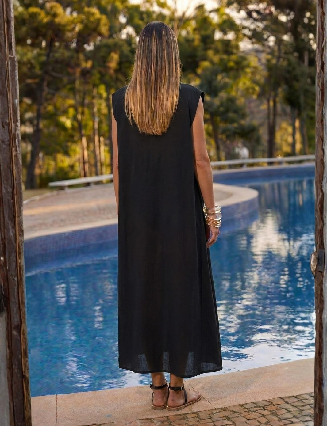 Saída de praia Premium Preto Imperial
