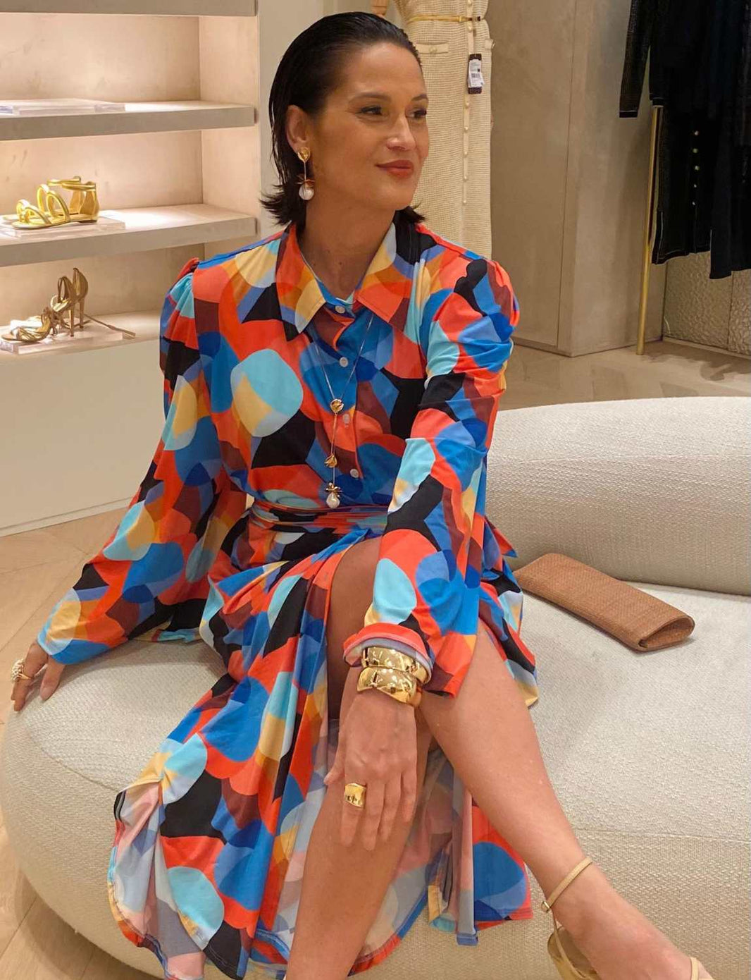 Saída de Praia Longa Mangas Fluídas Aurora