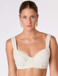 Top Alta Sustentação com Aro Estruturado Textura Marroquina