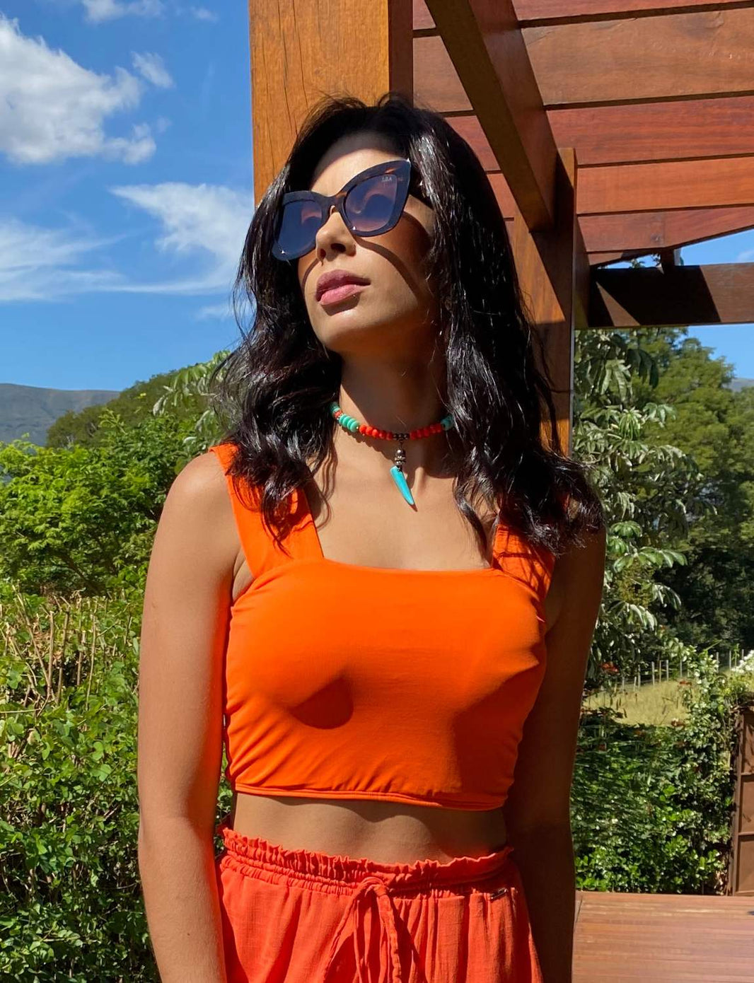 Top Reto com Proteção Solar UV50+ Sunset