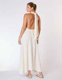 Túnica Fluida Nervuras em Linho Cru